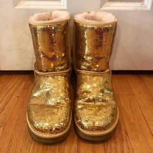 Gold sequin Uggs